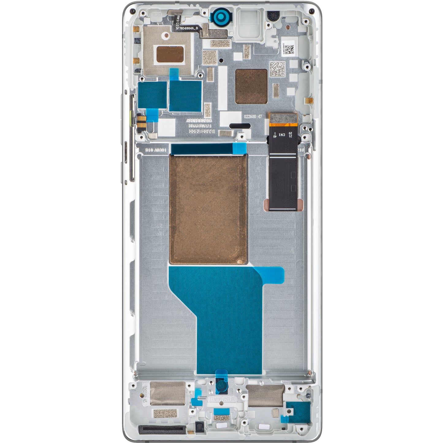 Écran tactile Motorola Edge 30 Ultra avec cadre, blanc étoilé, Service Pack 5D68C21453