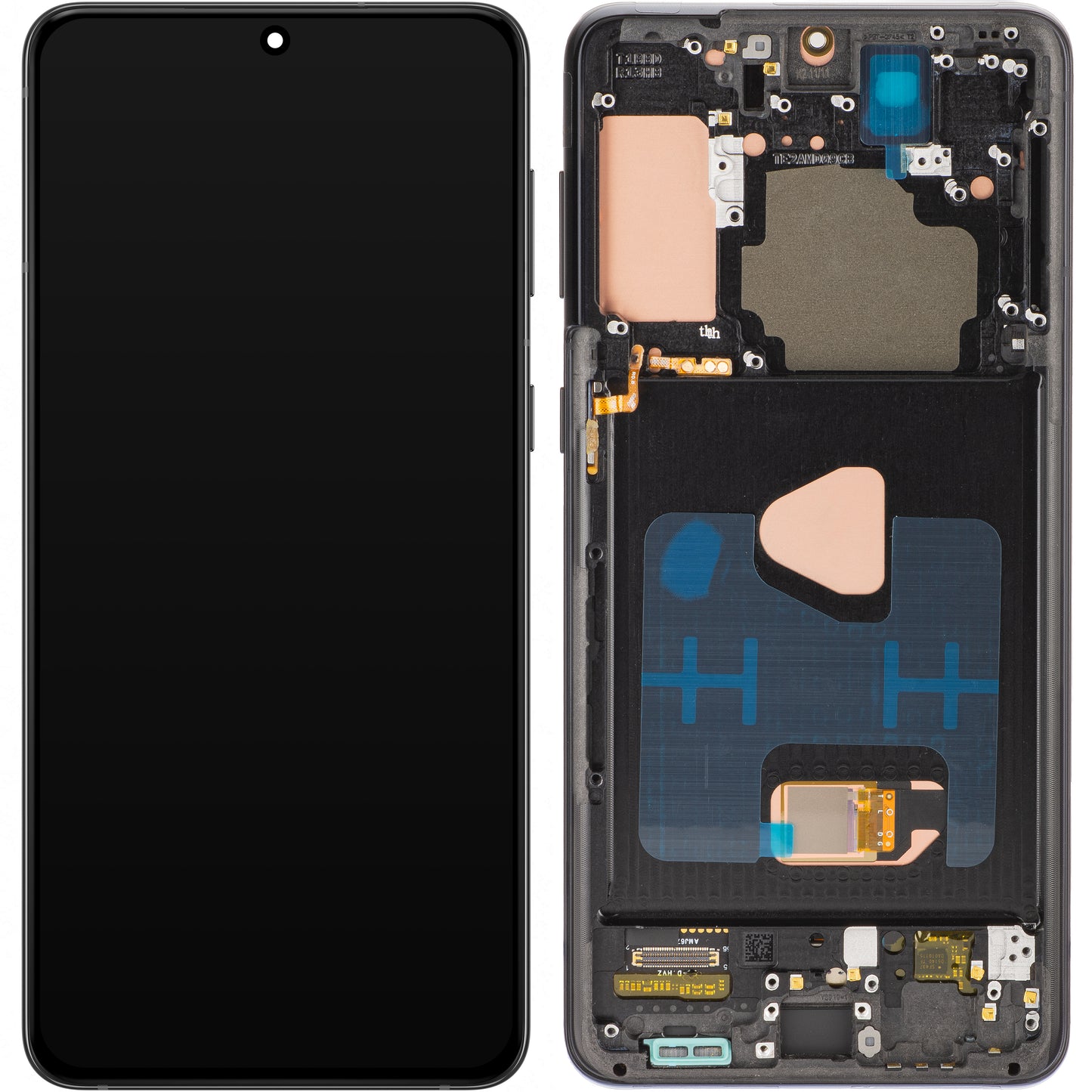 Écran avec écran tactile MP compatible avec Samsung Galaxy S21+ 5G G996, avec cadre, version OLED, noir