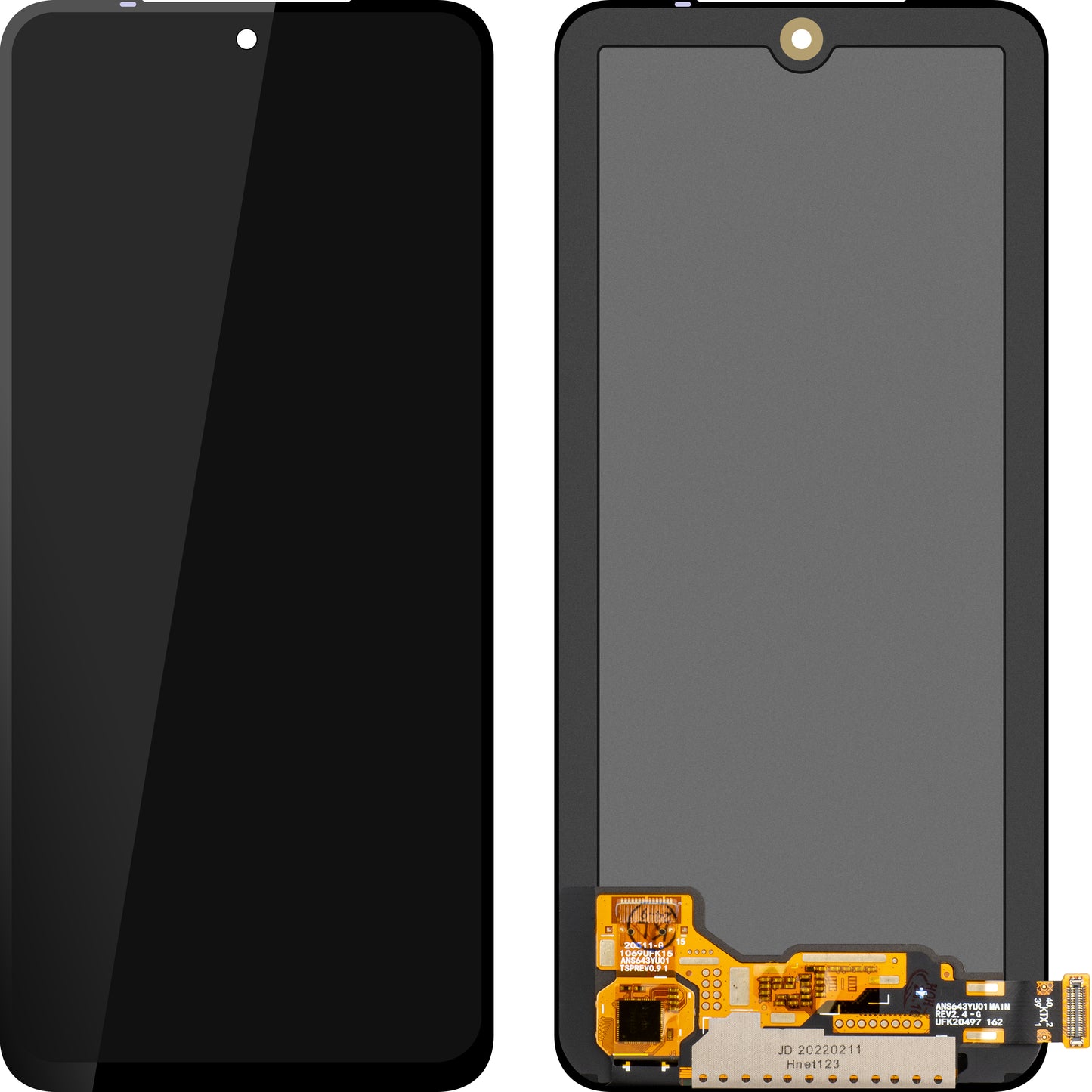MP Touchscreen-Display kompatibel mit Xiaomi Poco M5s / Redmi Note 10 / Note 10S, OLED-Version, wieder versiegelt