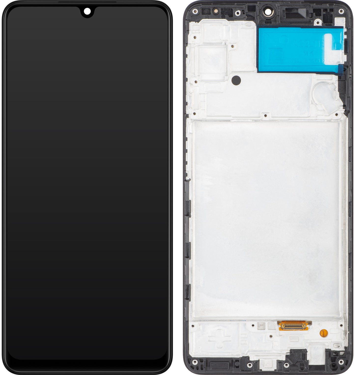 MP Touchscreen Display kompatibel mit Samsung Galaxy A22 A225, mit Rahmen, Schwarz