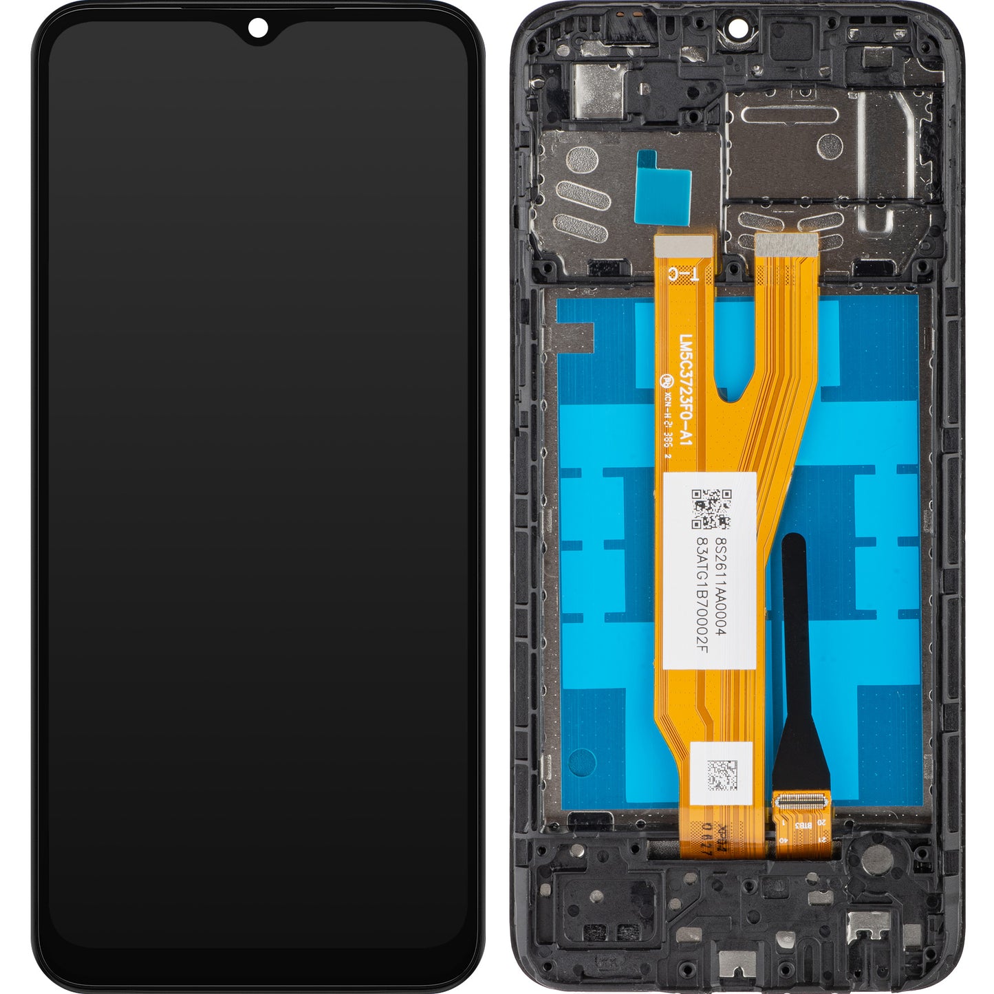 MP Touchscreen Display kompatibel mit Samsung Galaxy A03 Core A032, mit Rahmen, Schwarz