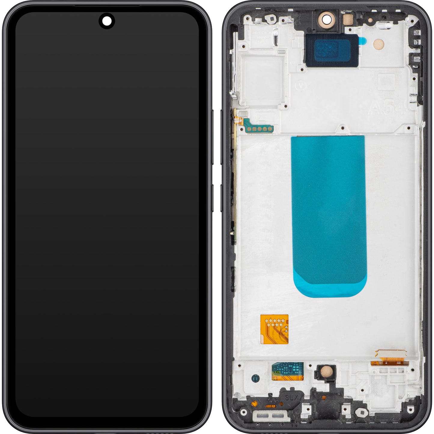 MP Touchscreen Display kompatibel mit Samsung Galaxy A54 A546, mit Rahmen, Schwarz (Graphit)