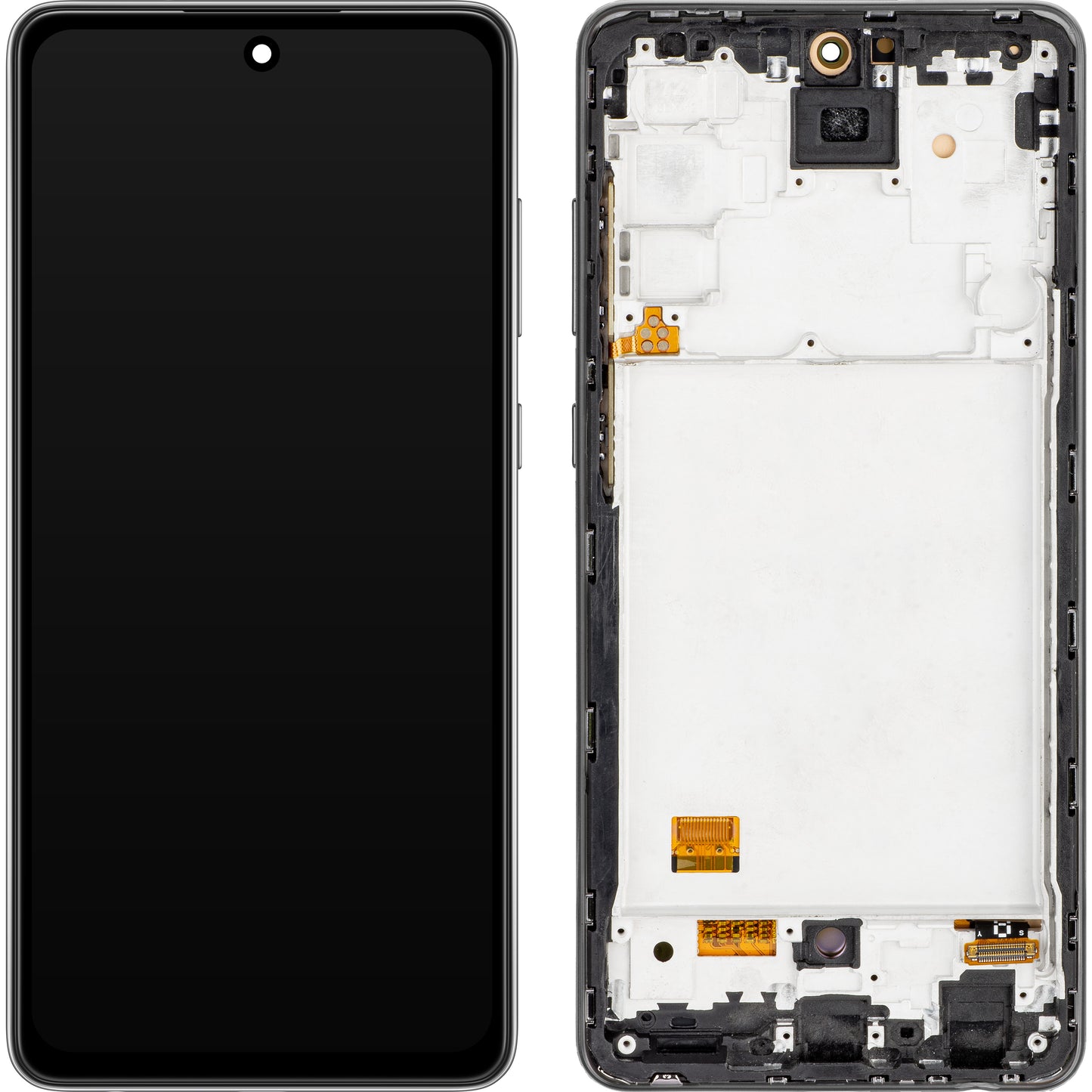 Ecran tactile MP compatible avec Samsung Galaxy A72 A725 / A72 5G A726, avec cadre, version OLED, noir