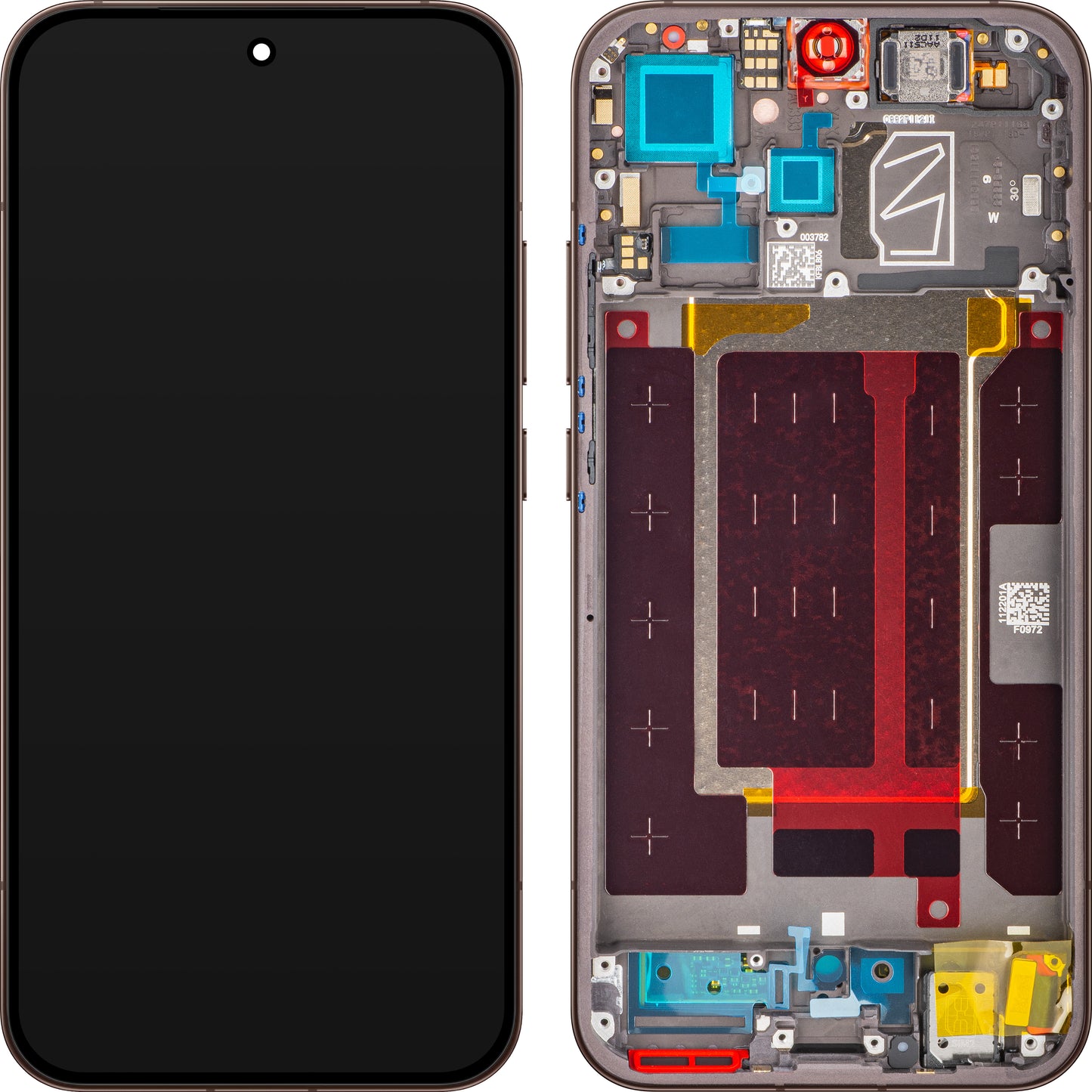 Écran tactile Oppo Reno15 Pro Mini / Reno15 Pro, avec cadre, Marron (Dusk Brown / Cocoa Brown), Pack de service 621029000774