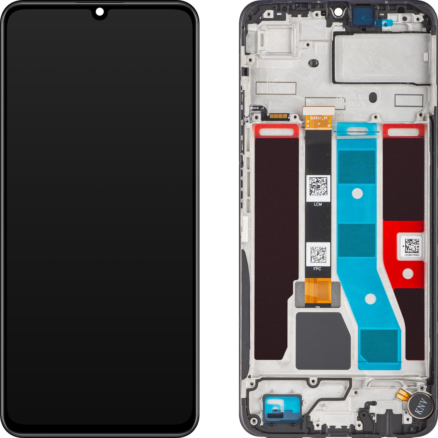 Écran tactile Realme Note 50, avec cadre, Midnight Black, Service Pack 621029000179