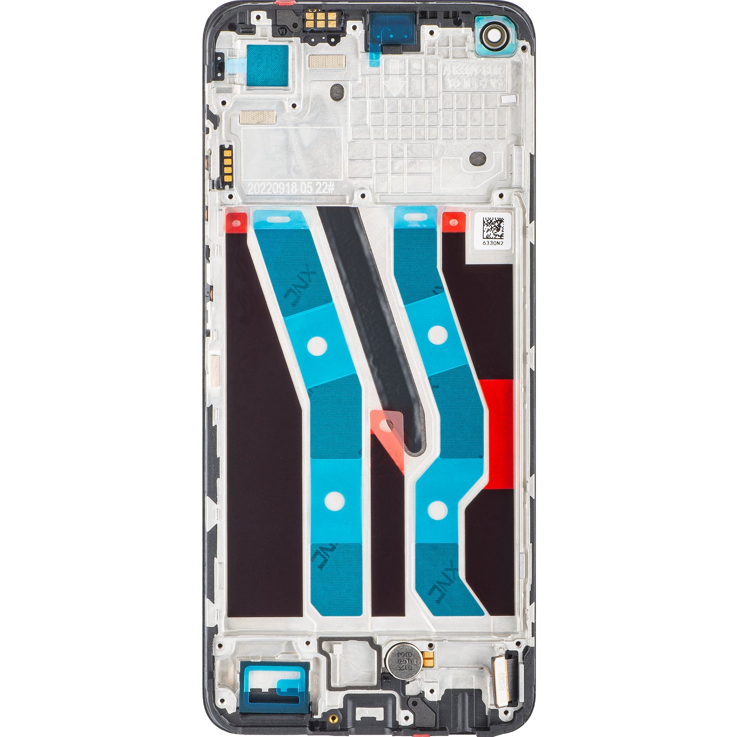 Touchscreen Display Realme 10, mit Rahmen, Schwarz, Service Pack 4130359