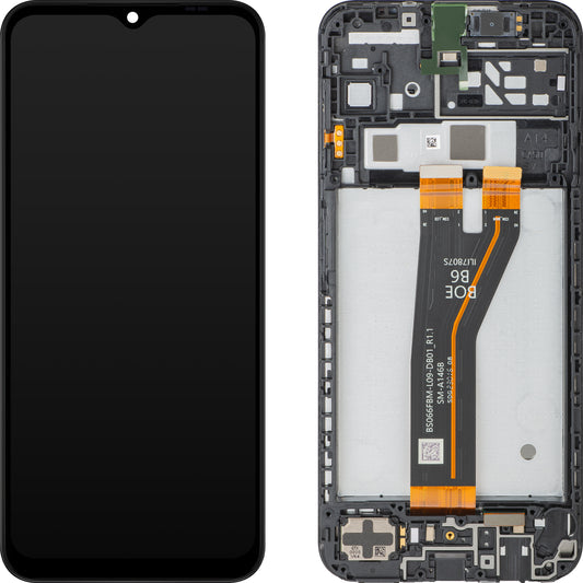 Display mit Touchscreen Samsung Galaxy A14 5G A146, mit Rahmen, Nicht-EU-Version, Schwarz, Service Pack GH82-30658A