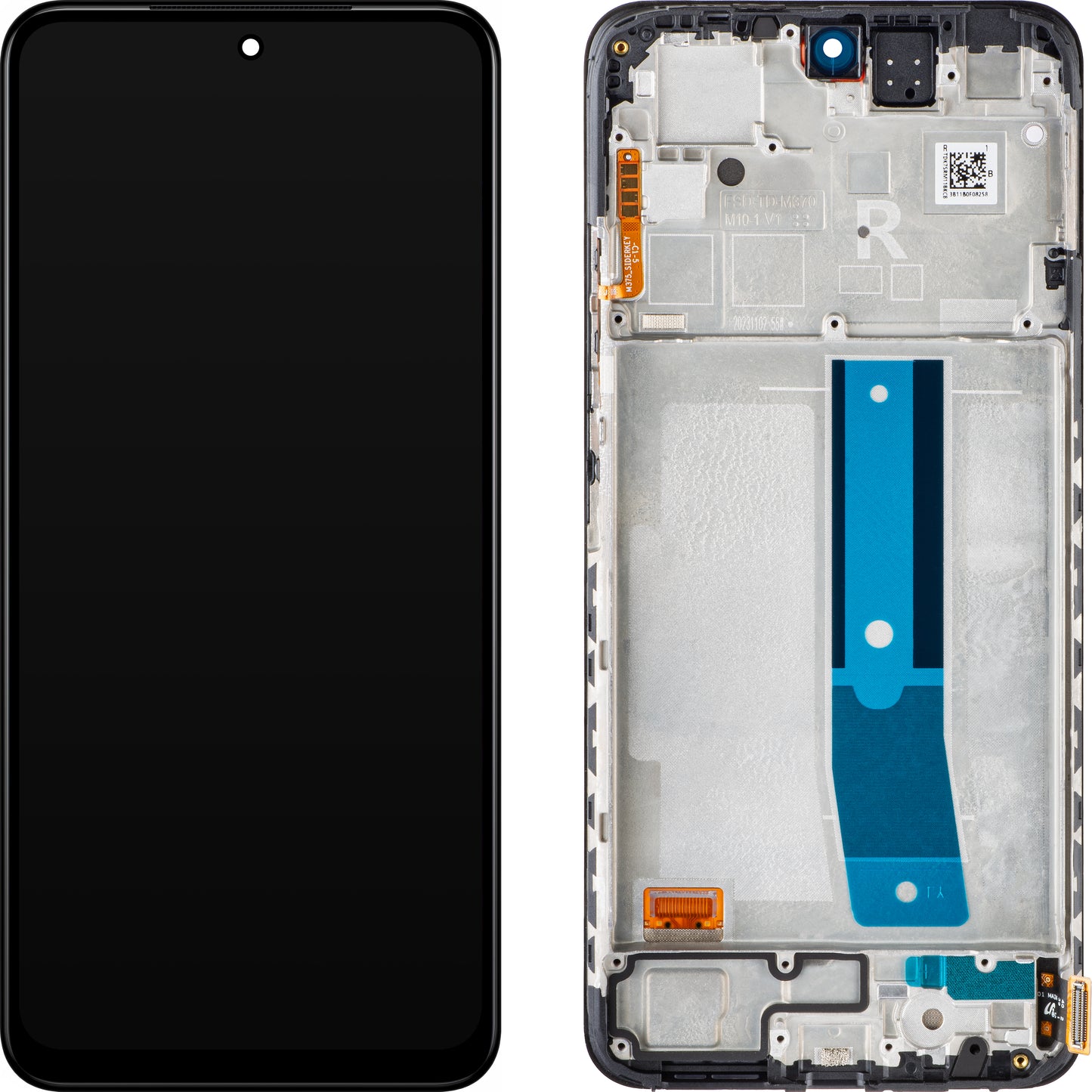 Xiaomi Redmi Note 12S Écran tactile, avec cadre, noir (Black Onyx), Service Pack 560001K7SR00