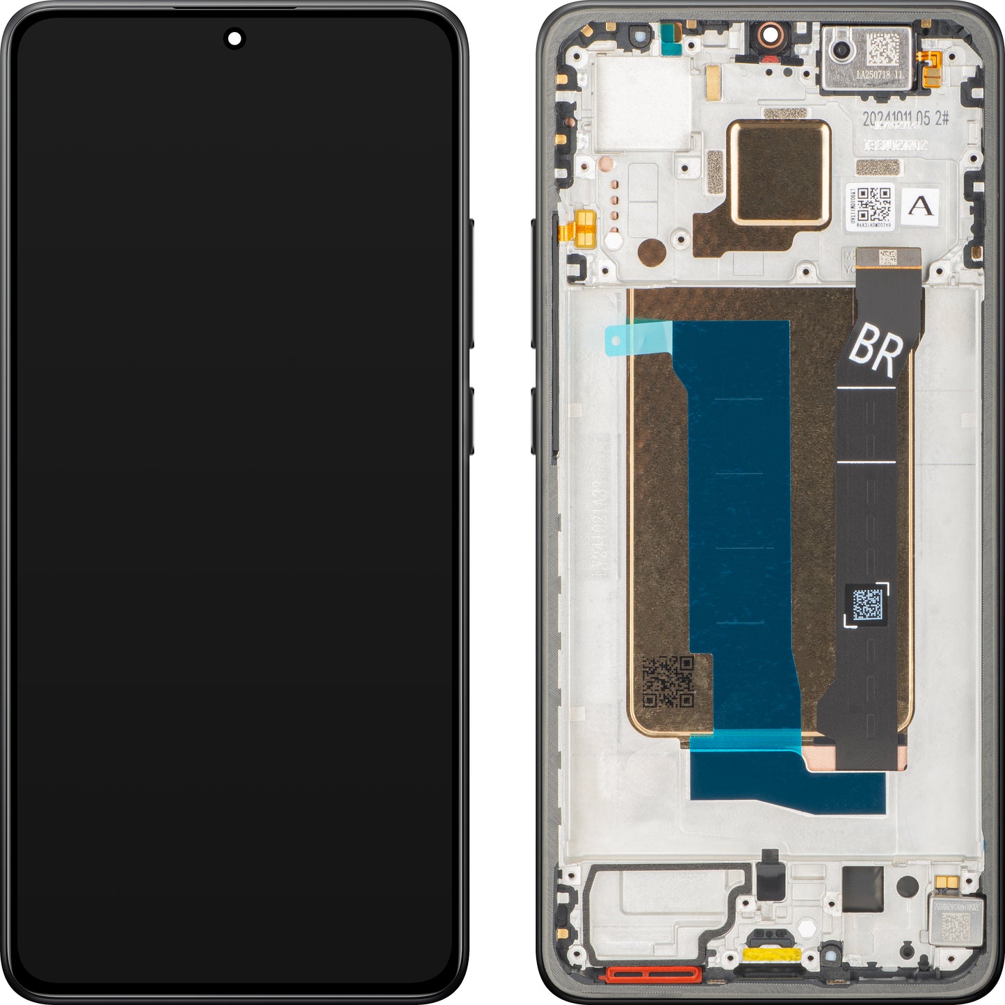 Display mit Touchscreen Xiaomi Poco X7 Pro, mit Rahmen, Schwarz, Service Pack 56000300O1000