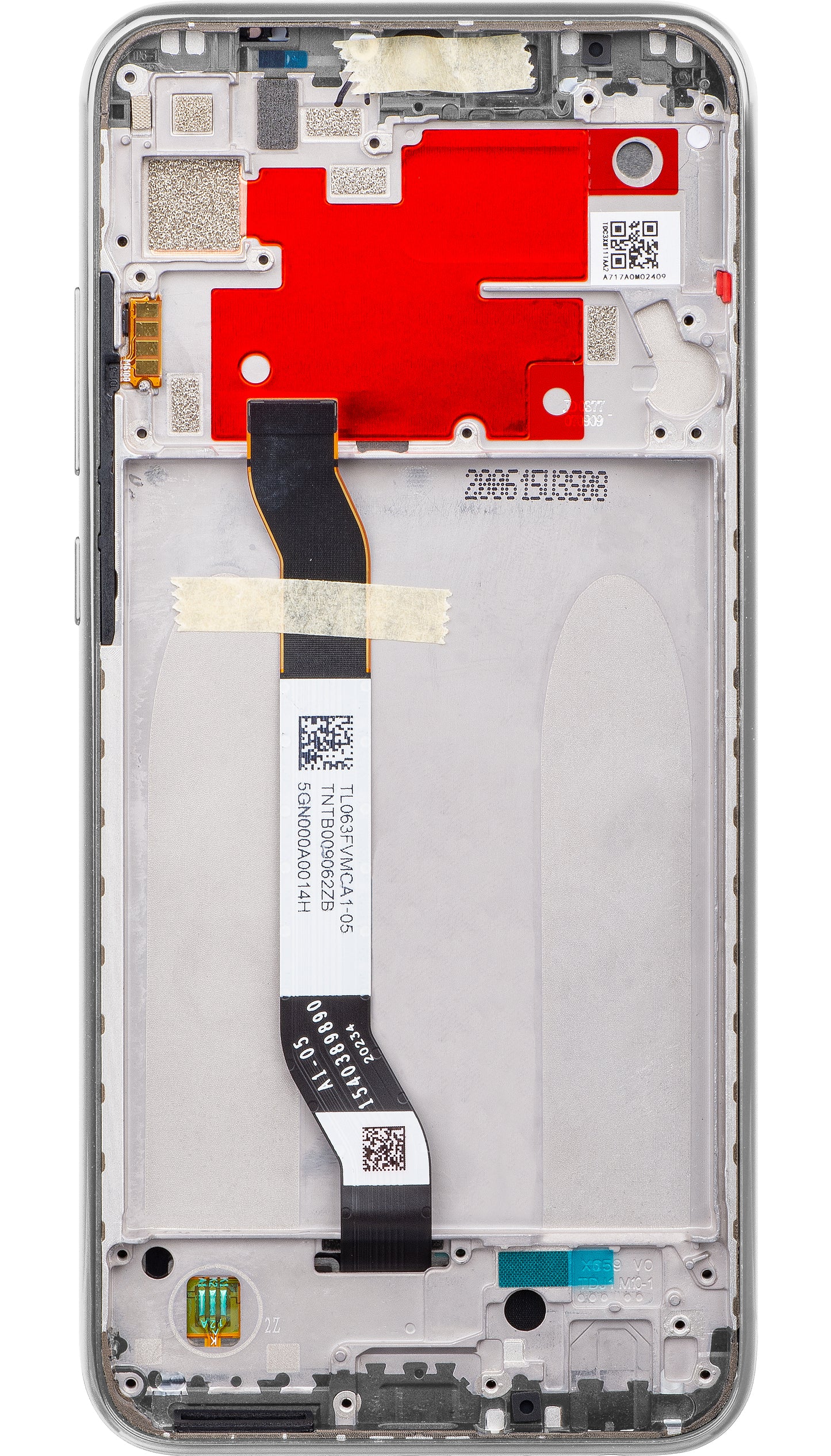 Xiaomi Redmi Note 8T Touchscreen Display, mit Rahmen, Silber (Moonlight White), Service Pack 5600020C3X00