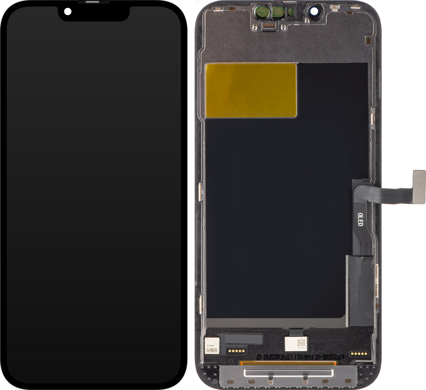 ZY Écran tactile pour Apple iPhone 13 Pro, avec cadre, In-Cell IC Movable LCD Version, Noir