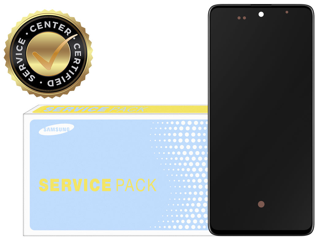 Touchscreen Display Samsung Galaxy A51 A515, mit Rahmen, Schwarz, Service Pack GH82-2161669A