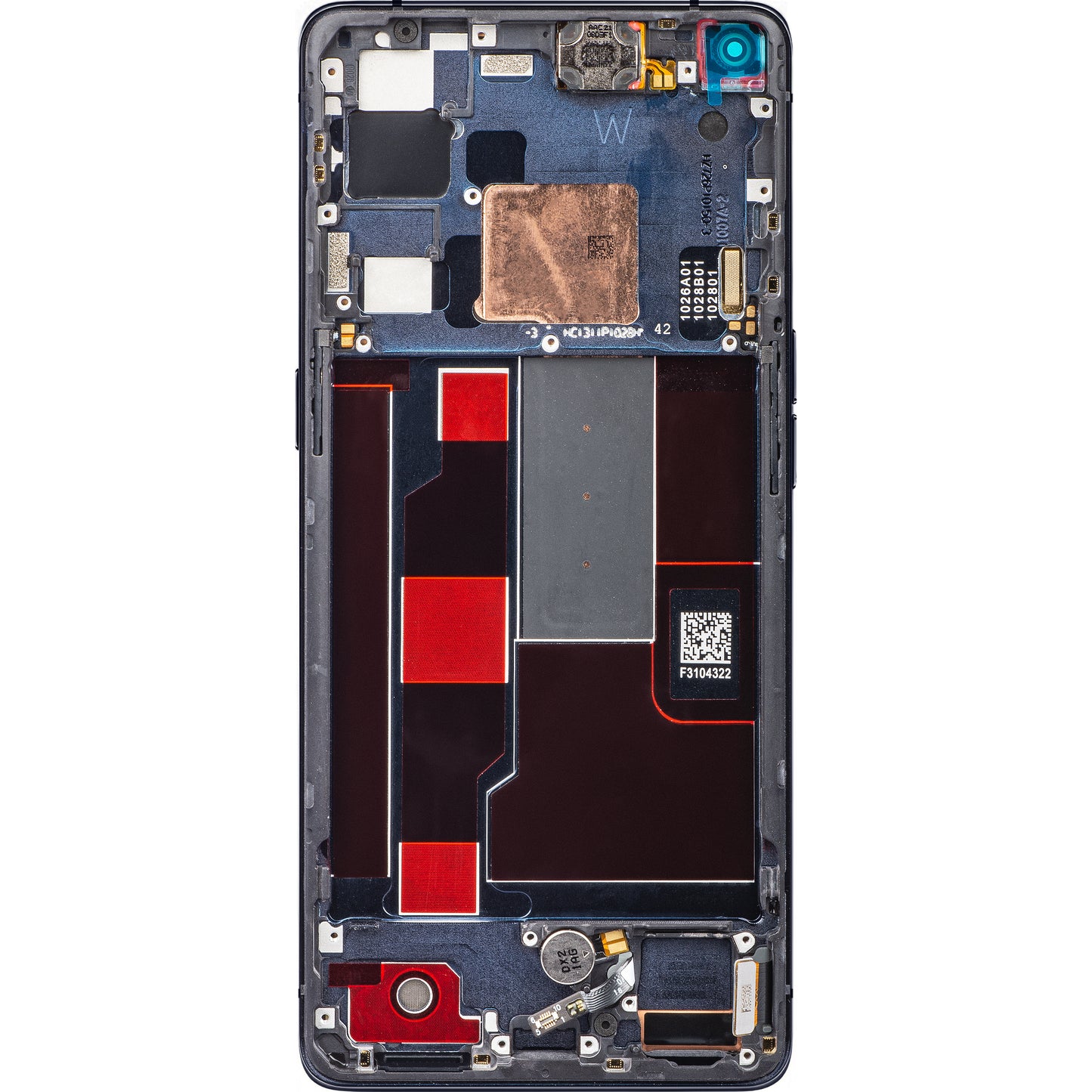 Oppo Find X2 Neo Touchscreen Display, mit Rahmen, Moonlight Black, Service Pack 4904017