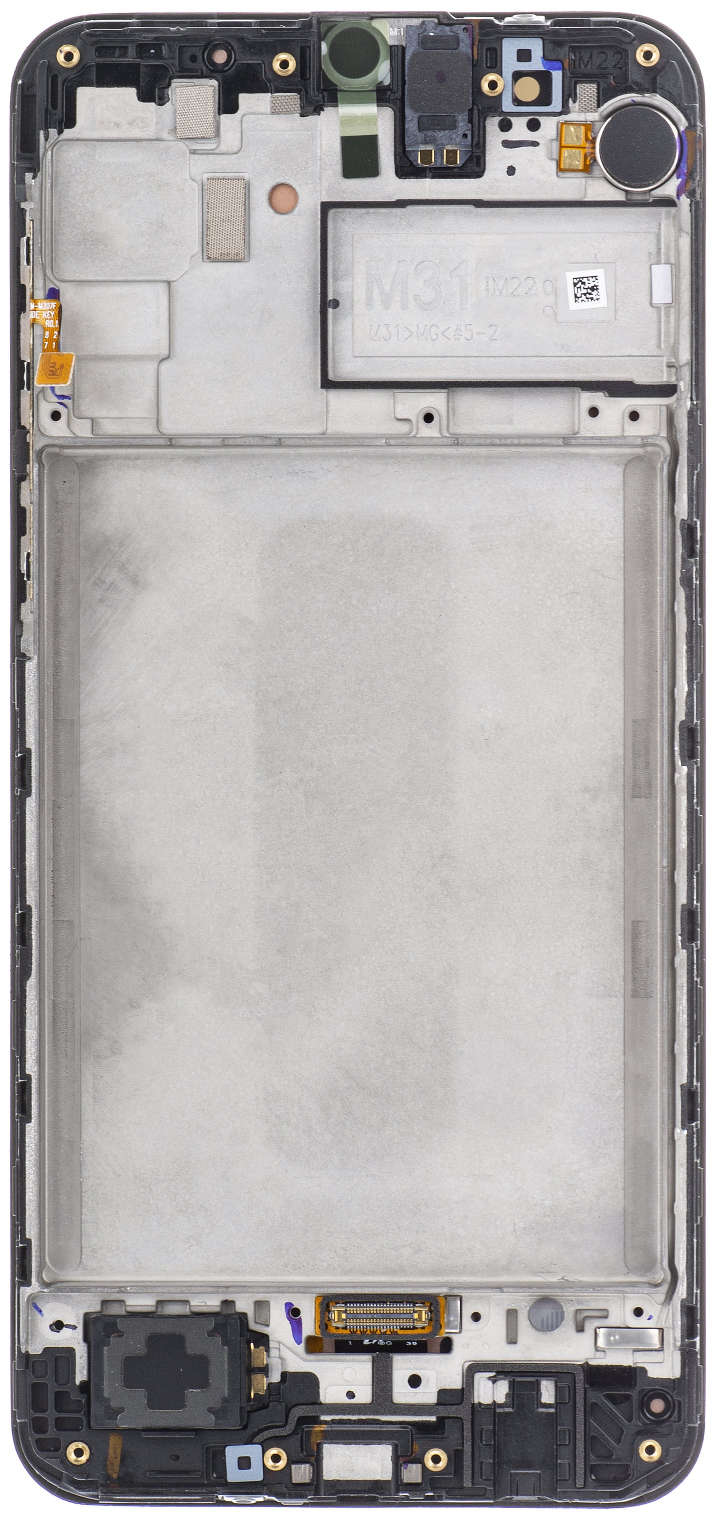 Touchscreen Display Samsung Galaxy M31 M315, mit Rahmen, Schwarz, Service Pack GH82-22405A