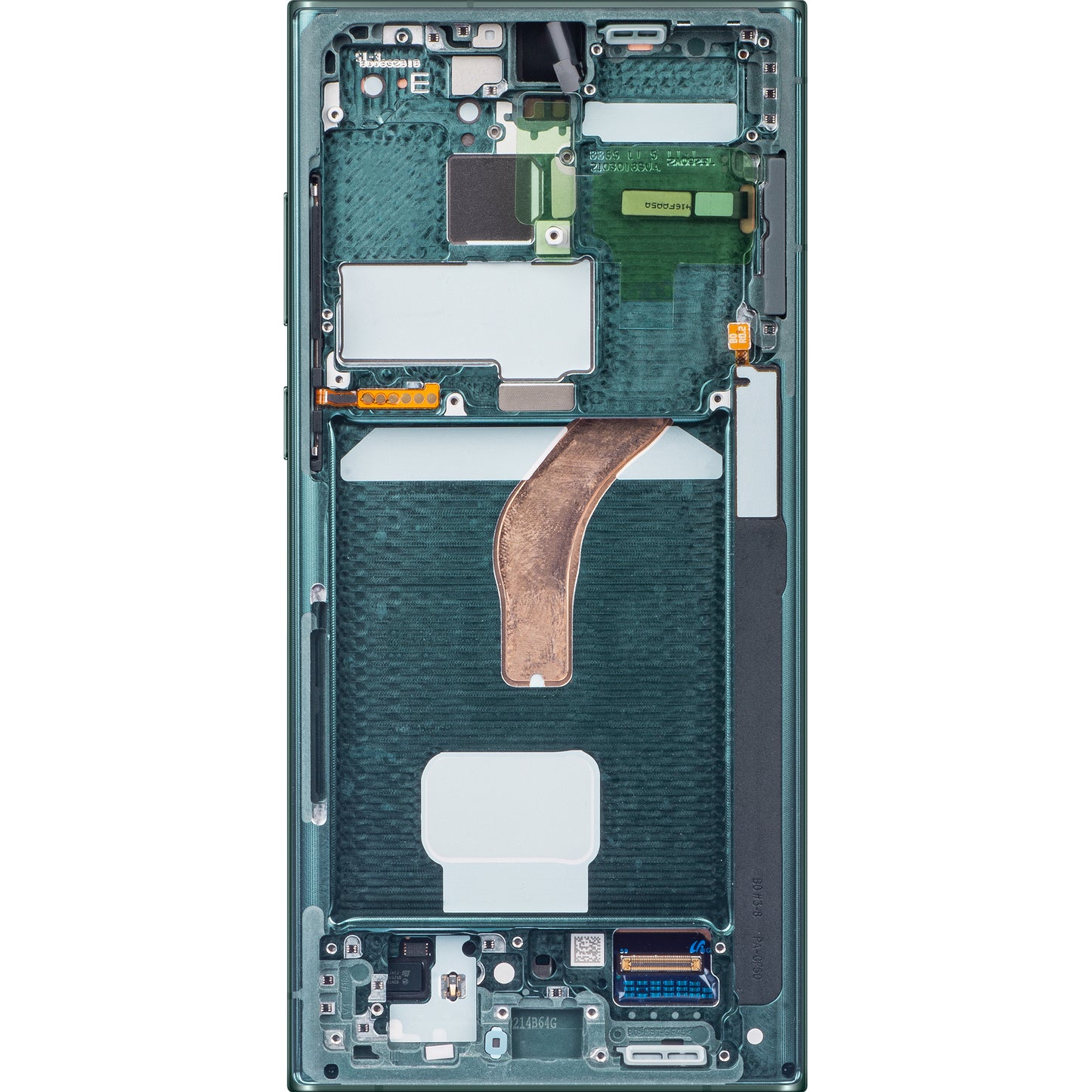 Écran tactile Samsung Galaxy S22 Ultra 5G S908, avec cadre, vert, Service Pack GH82-27488D