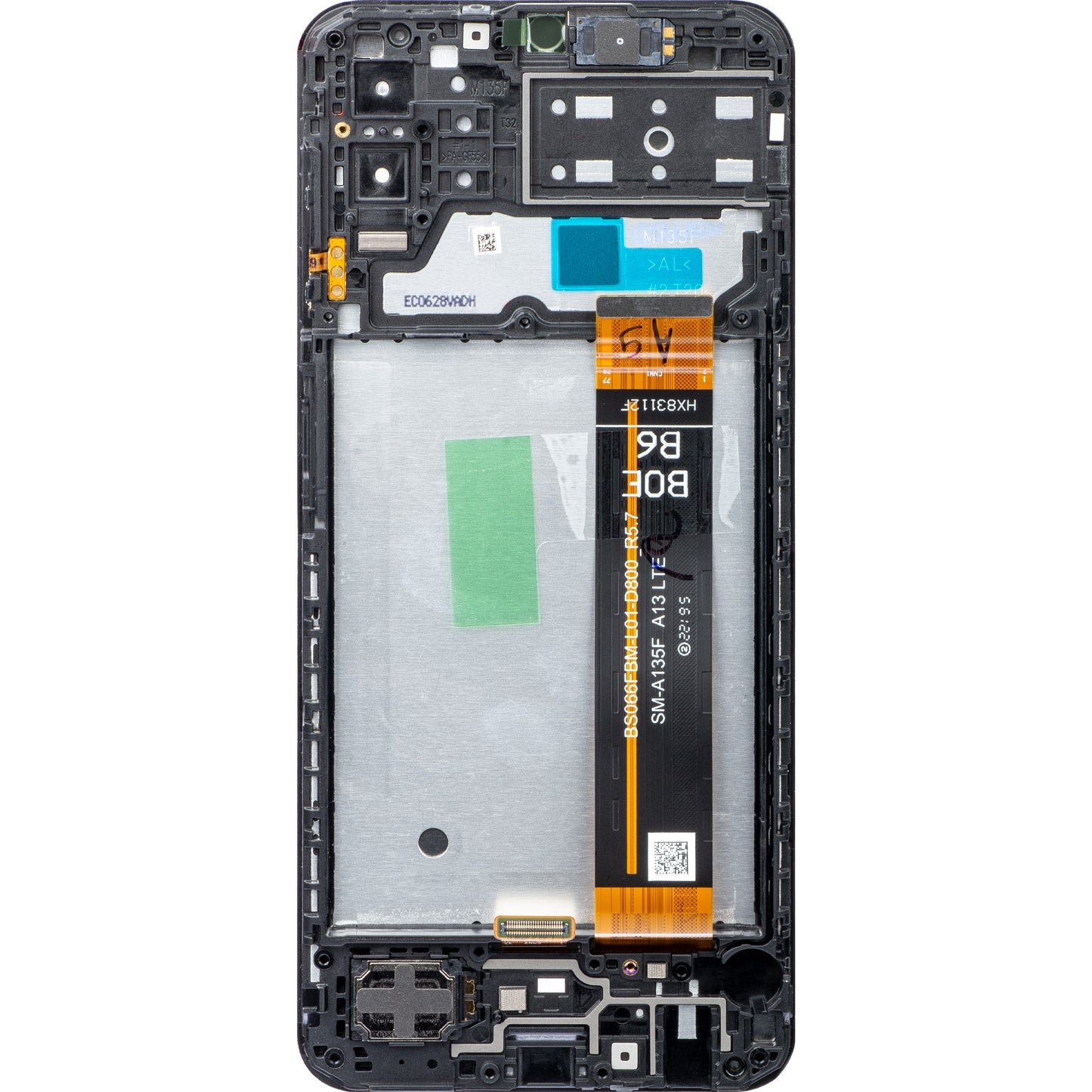 Touchscreen Display Samsung Galaxy M13 M135, mit Rahmen, Schwarz, Service Pack GH82-29132A