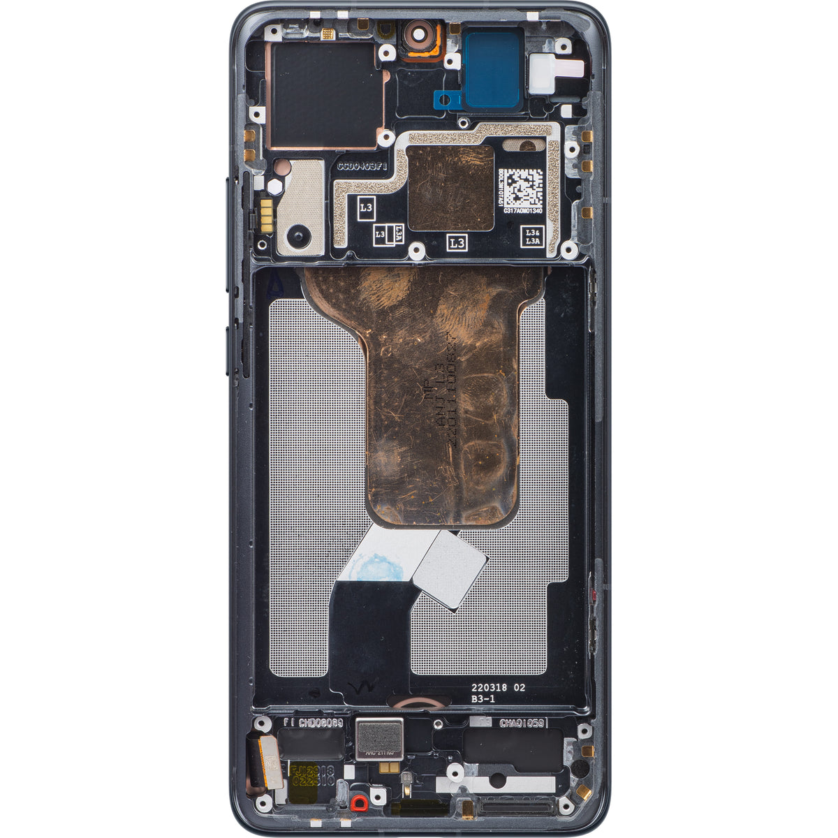 Display / Touchscreen für Xiaomi 12 / 12X / 12S | mit Rahmen | Grau | Service Pack