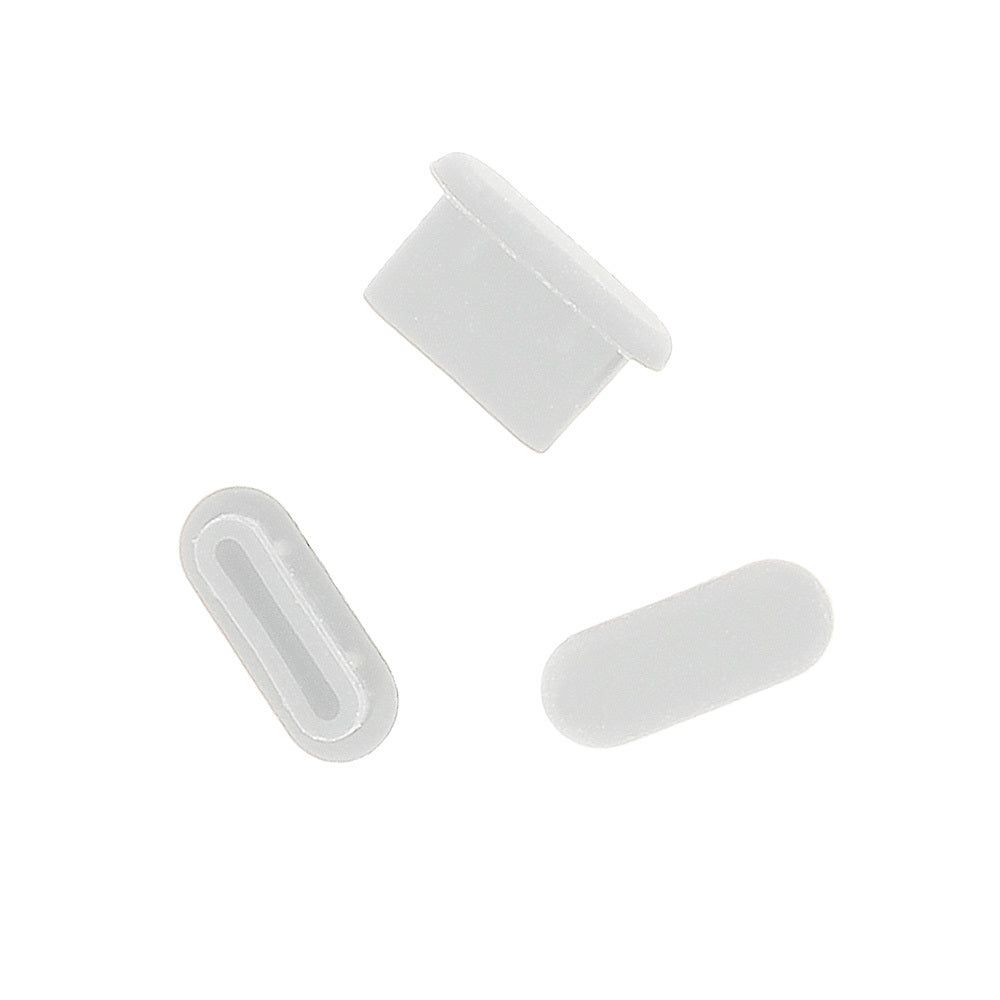 Bouchon Anti Poussière Port Téléphone OEM, USB-C, Lot de 10 pièces, Blanc