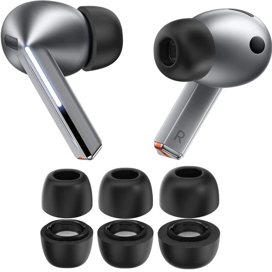 Techsuit ET3 Ear Tips for Samsung Galaxy Buds3 Pro, Size S / M / L, Black