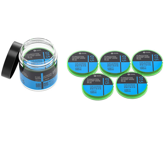 Fil Tungstène 2UUL WS-015, 0,015 mm, 100 m, Set de 5 pièces