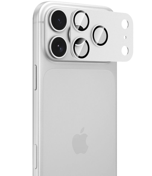 Film de protection pour caméra arrière Tech-Protect CamFull Fit+ pour Apple iPhone 18 Pro Max, Verre trempé, Argenté