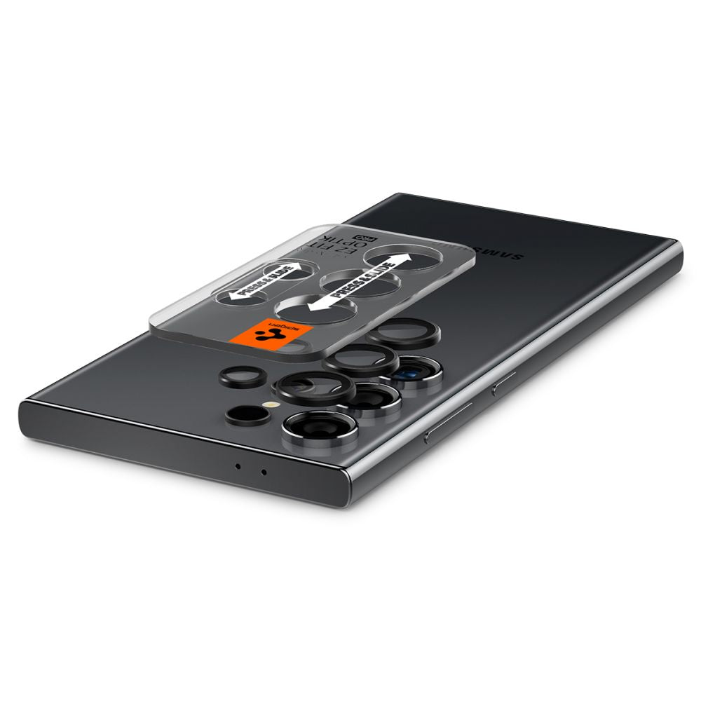 Spigen EZ FIT Film de protection de l'appareil photo arrière pour Samsung Galaxy S24 Ultra S928, protégé par du verre, 2 pièces