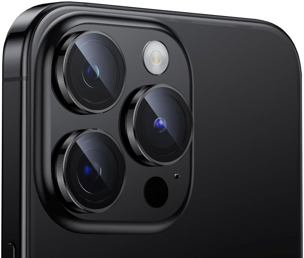 Film de protection pour caméra arrière Tech-Protect CamRing PRO+ pour Apple iPhone 14 Pro Max / 14 Pro, Verre Trempé, Noir