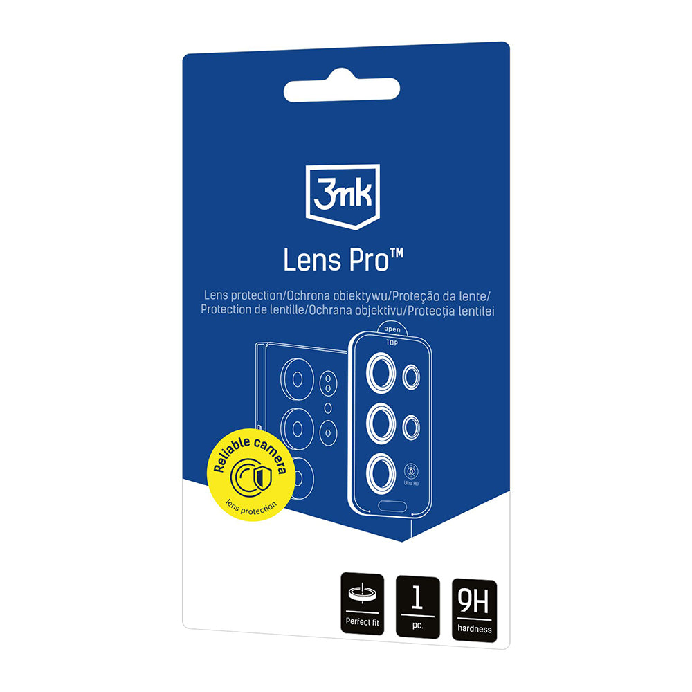 Film de protection pour caméra arrière 3MK Protection Pro pour Samsung Galaxy S26 FE S741, Verre trempé, Noir