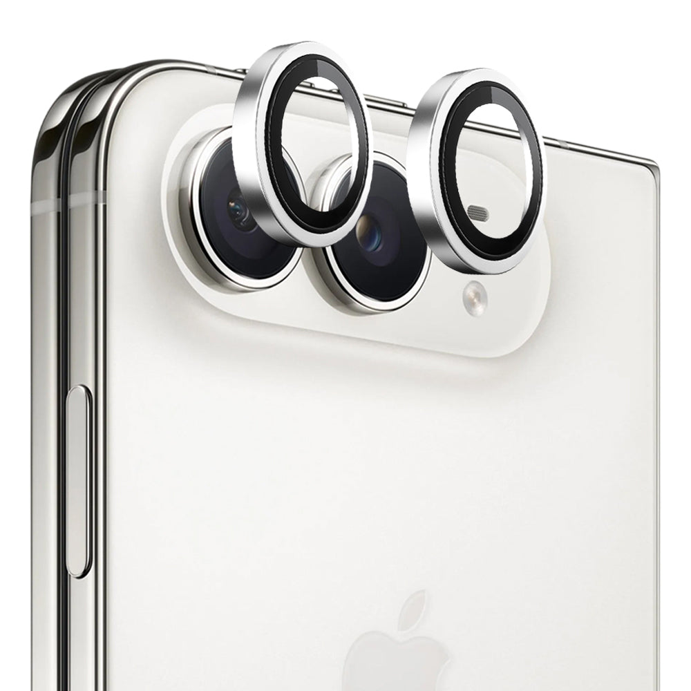 Protection pour caméra arrière Blueo 99 antireflet HD pour Apple iPhone Duo, verre trempé, argentée