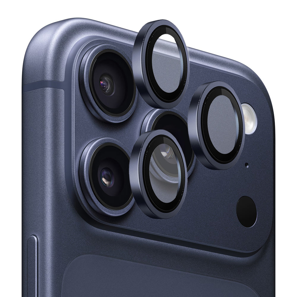 Schutzfolie Blueo Metal Frame für die Rückkamera des Apple iPhone 17 Pro Max / 17 Pro, gehärtetes Glas, Dunkelblau