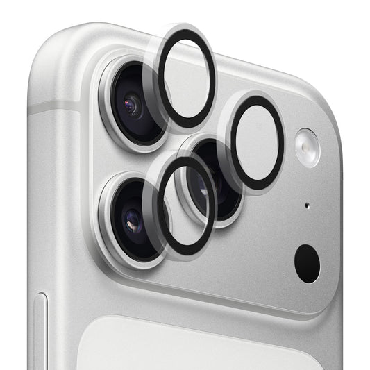 Film de protection pour caméra arrière Blueo Metal Frame pour Apple iPhone 17 Pro Max / 17 Pro, Verre Trempé, Transparent