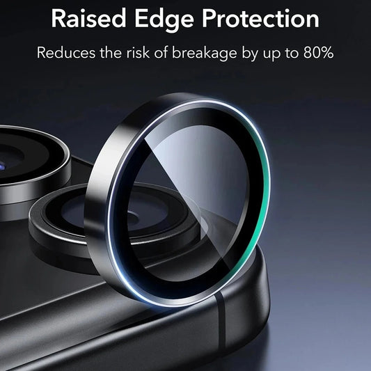 Schutzfolie ESR Armorite für die Rückkamera des Apple iPhone 17 Pro Max, gehärtetes Glas, Set mit 2 Stücken, Schwarz.