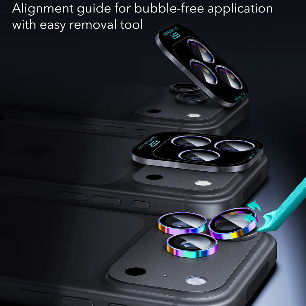 Schutzfolie für die Rückkamera ESR Armorite für Apple iPhone 18 Pro / 18 Pro Max, gehärtetes Glas, mehrfarbig
