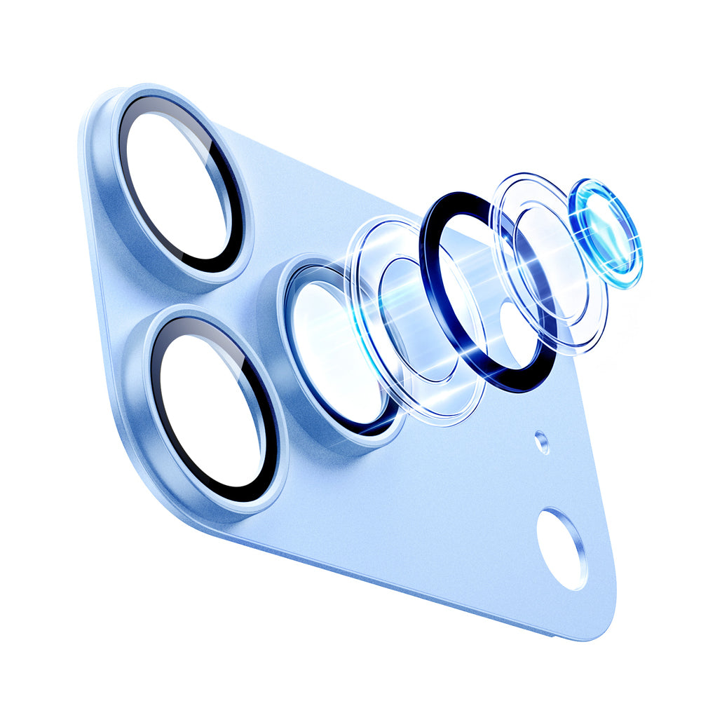 Film de protection pour caméra arrière ESR Armorite Pro pour Apple iPhone 18 Pro, Verre trempé, Bleu