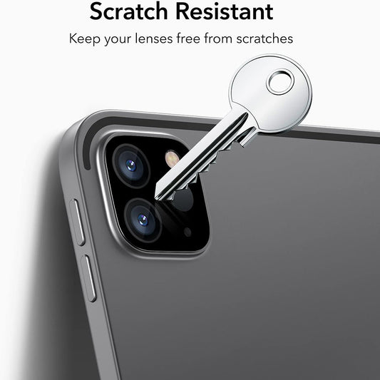 Film de protection pour caméra arrière ESR pour Apple iPad Pro 13 (2024) / Pro 11 (2022) / Pro 12.9 (2022), Verre Trempé, Lot de 2 pièces, Noir