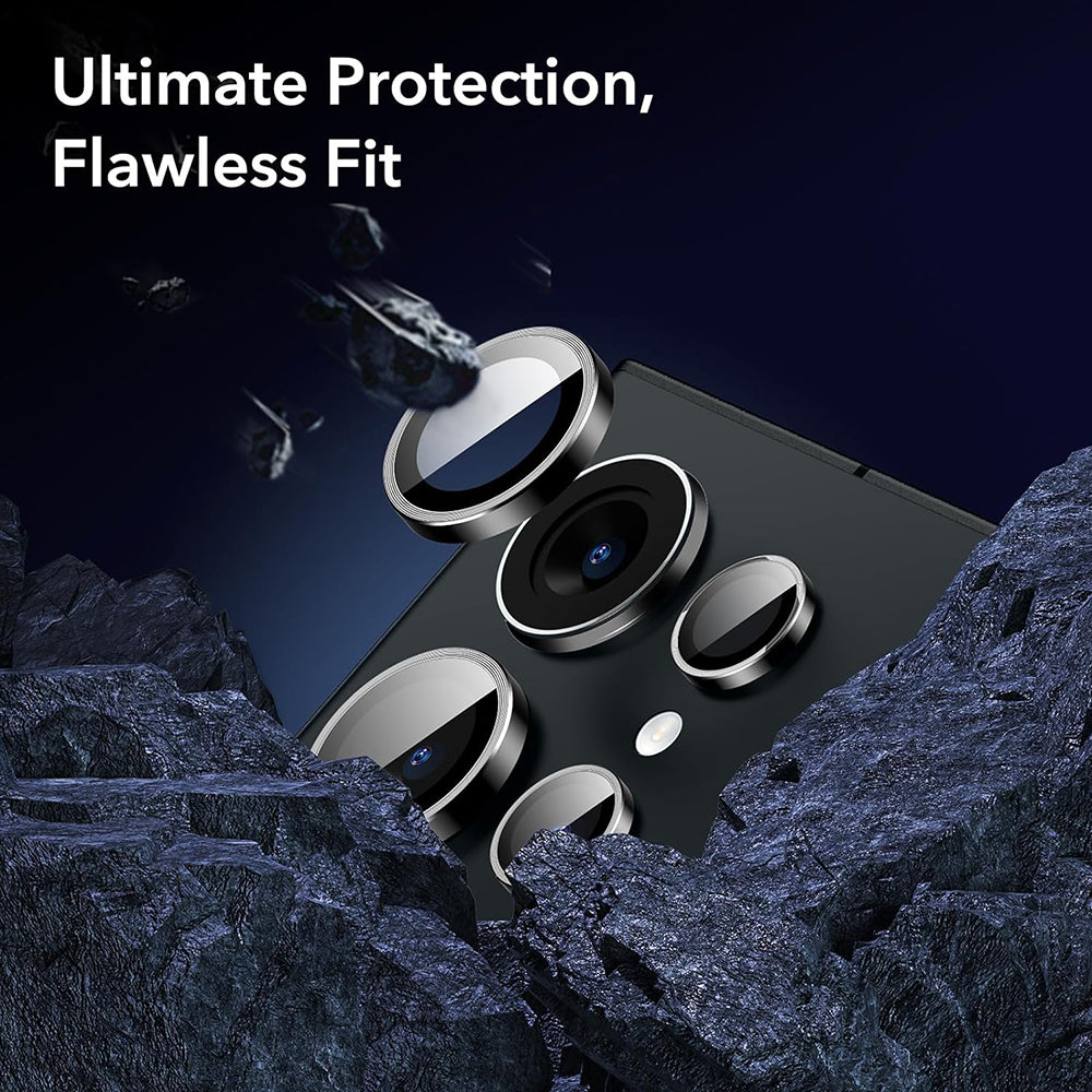 Schutzfolie ESR für die Rückkamera des Samsung Galaxy S24 Ultra S928, gehärtetes Glas, Set mit 2 Stück, Schwarz