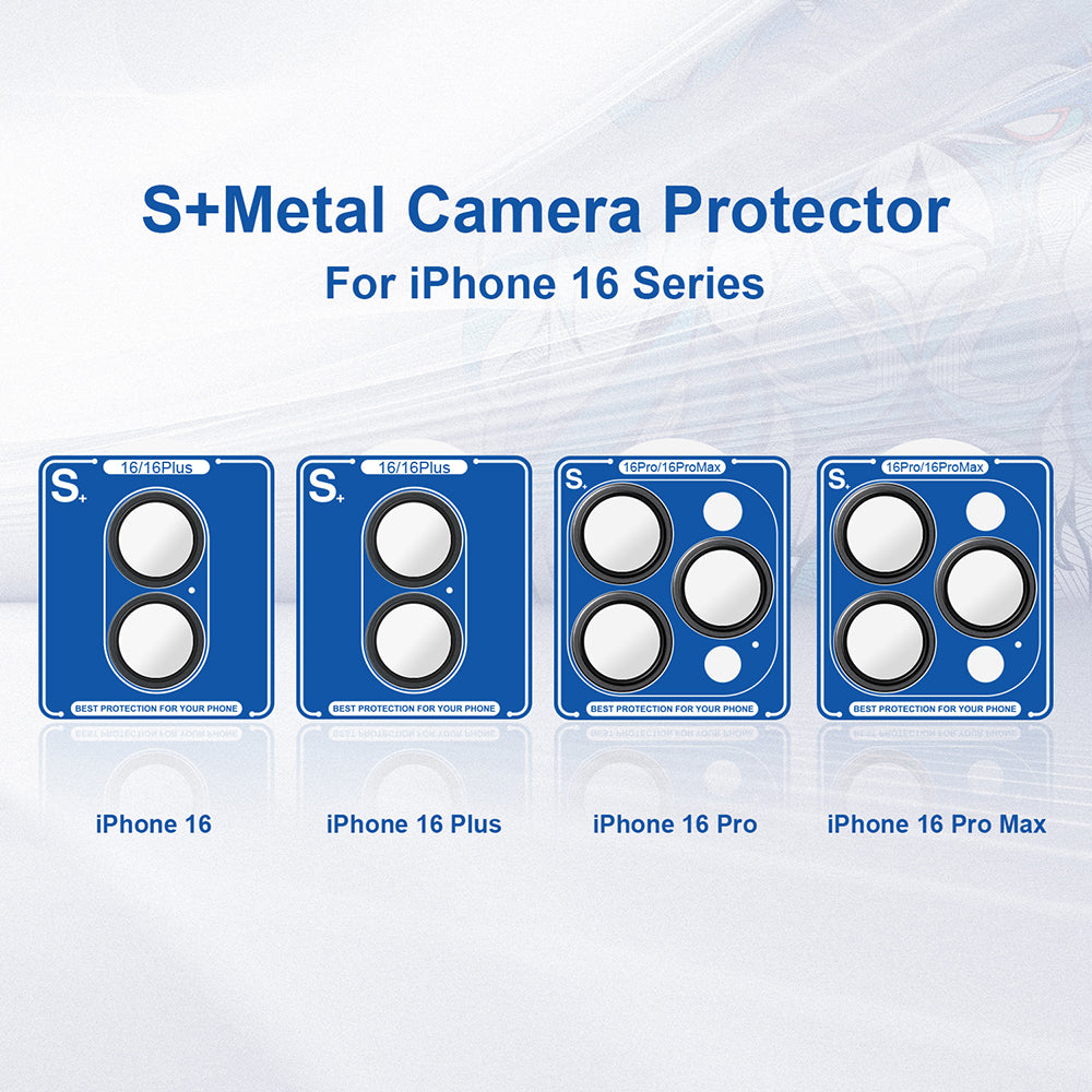 Lito S+ Rear Camera Protective Film for Apple iPhone 16 Pro Max / 16 Pro, Tempered Glass, Silver