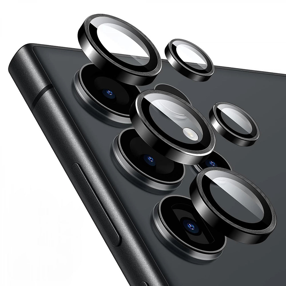 Film de protection pour caméra arrière Lito S+ pour Samsung Galaxy S25 Ultra S938, Verre trempé, Noir