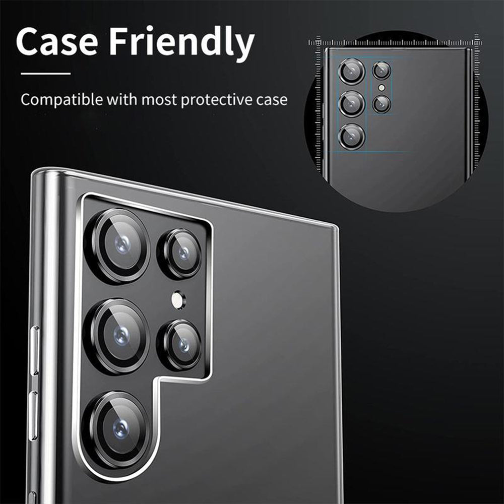 Film de protection pour caméra arrière Lito S+ pour Samsung Galaxy S25 Ultra S938, Verre trempé, Noir