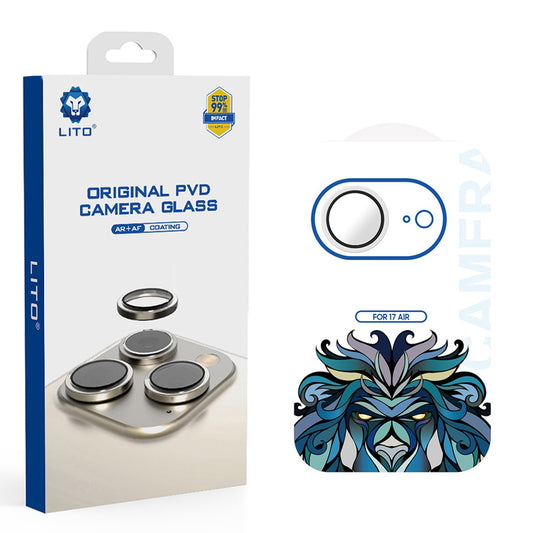 Schutzfolie Lito Titanium AR für die Rückkamera des Apple iPhone 17 Air, gehärtetes Glas, Silberfarben