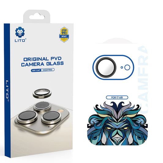 Schutzfolie Lito Titanium AR für die Rückkamera des Apple iPhone 17 Air, gehärtetes Glas, Schwarz