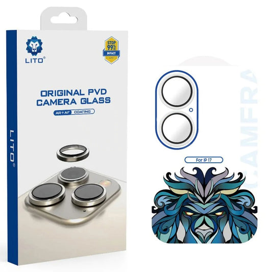 Schutzfolie Lito Titanium AR für die Rückkamera des Apple iPhone 17, gehärtetes Glas, Silberfarben