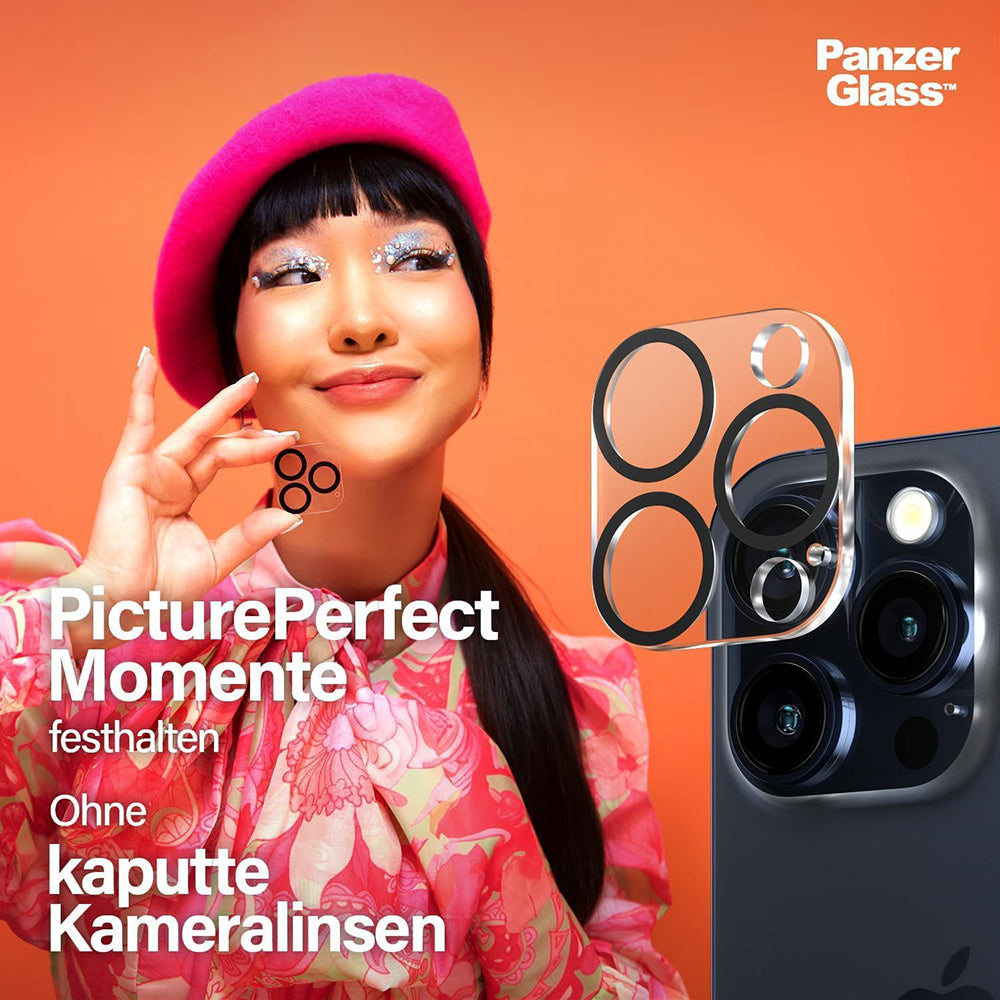 Film de protection Caméra Arrière PanzerGlass PicturePerfect pour Apple iPhone 17 Pro, Verre Trempé, Transparent