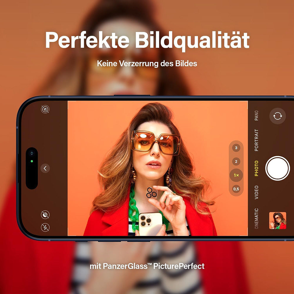 Film de protection Caméra Arrière PanzerGlass PicturePerfect pour Apple iPhone 17 Pro, Verre Trempé, Transparent