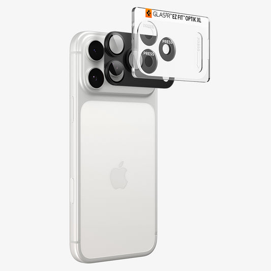 Film de protection pour caméra arrière Spigen GlastR EZ FIT Optik Pro XL pour Apple iPhone 18 Pro Max, Verre trempé, Gris foncé AGL12039