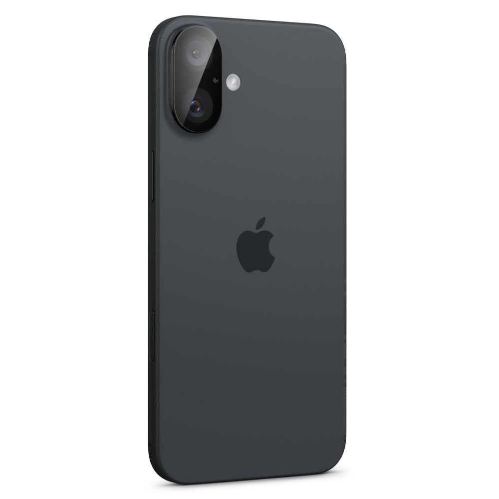 Schutzfolie Rückkamera Spigen GlastR Optik für Apple iPhone 16 Plus / 16, Gehärtetes Glas, Set 2 Stück, Schwarz AGL07922