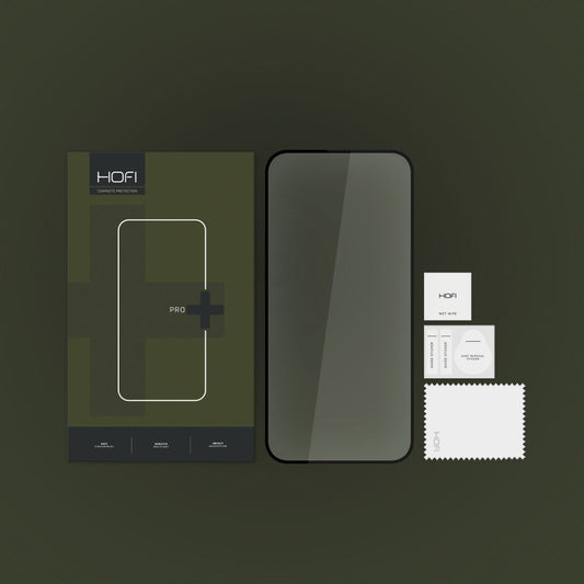 Protection d'écran HOFI PRO+ pour Apple iPhone 15 Pro Max, Verre blindé, Full Glue, 2.5D, Noir
