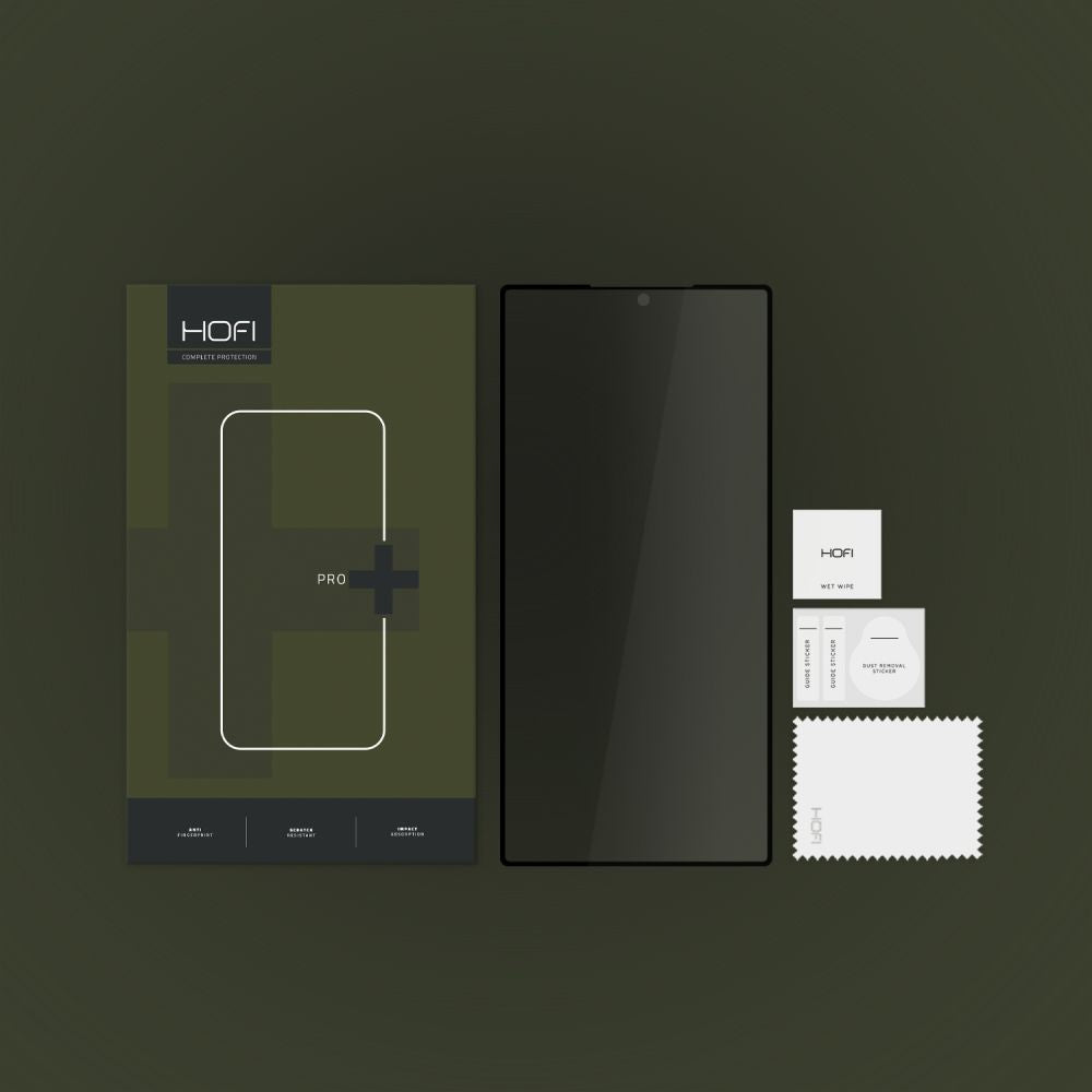 Schutzfolie Privacy HOFI PRO+ für Samsung Galaxy S24 Ultra S928, Gehärtetes Glas, Vollverklebung