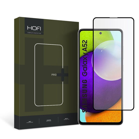 Displayschutzfolie HOFI PRO+ für Samsung Galaxy A52s 5G A528 / A52 5G A526 / A52 A525, gehärtetes Glas, Vollverklebung, Schwarz HOFI081BLK HOFI081BLK