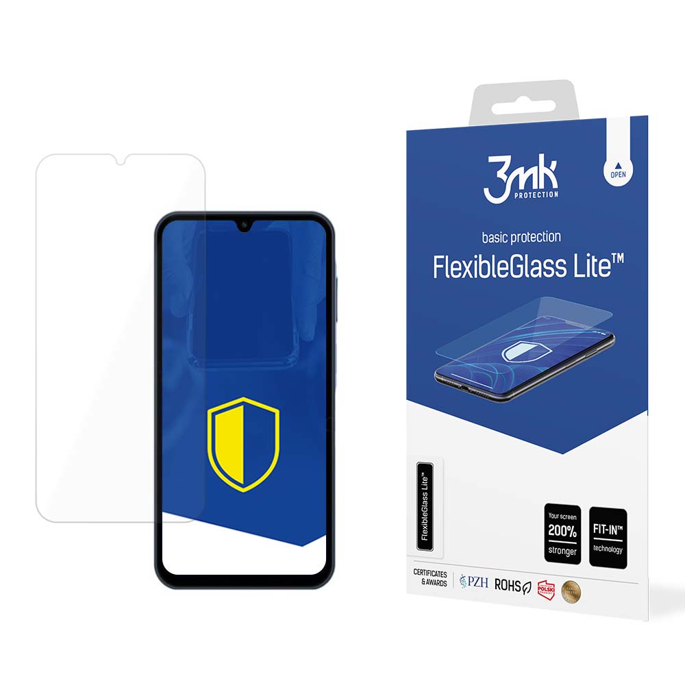 Film de protection d'écran 3MK FlexibleGlass Lite pour Samsung Galaxy A15 5G A156 / A15 A155 / A25 A256, Verre Flexible, Collage Complet